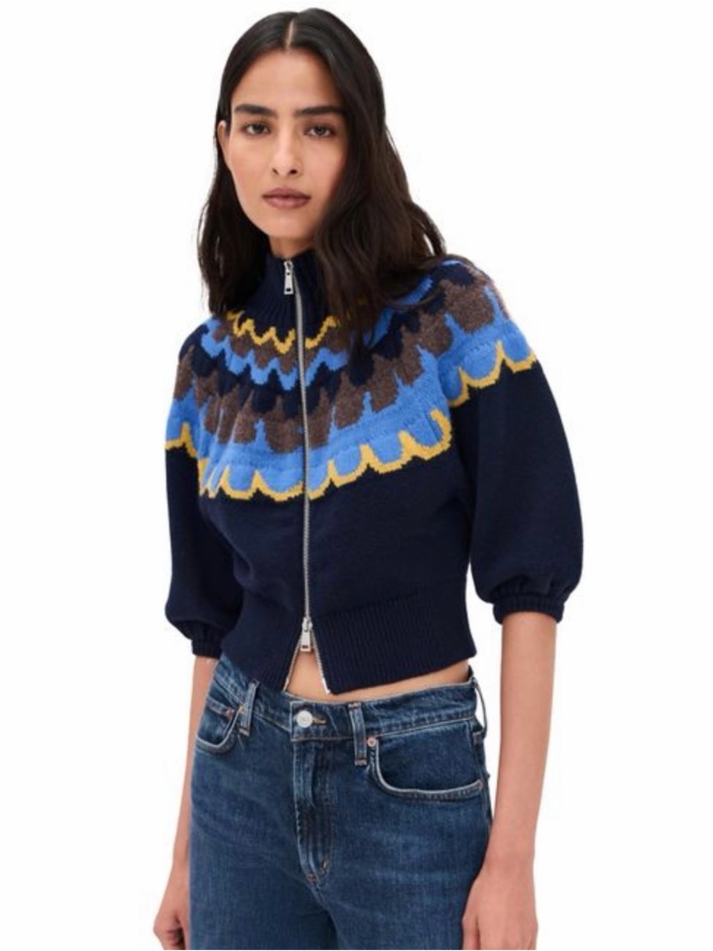 ALIGNE Nelly Cropped Zip Up Sweater